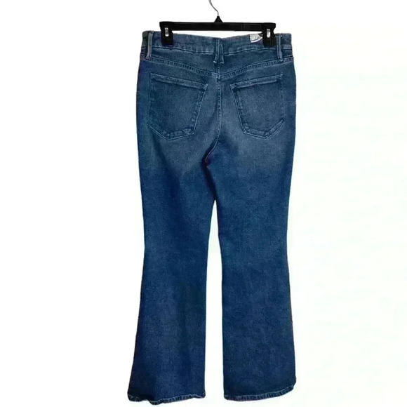 GOOD American Good Legs Flare Twisted Slit High Rise Jeans 10/30 - Picture 6 of 9